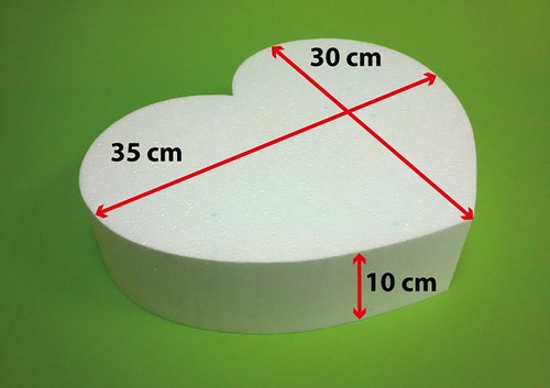 Herz styroporherz dummy - 35, cm